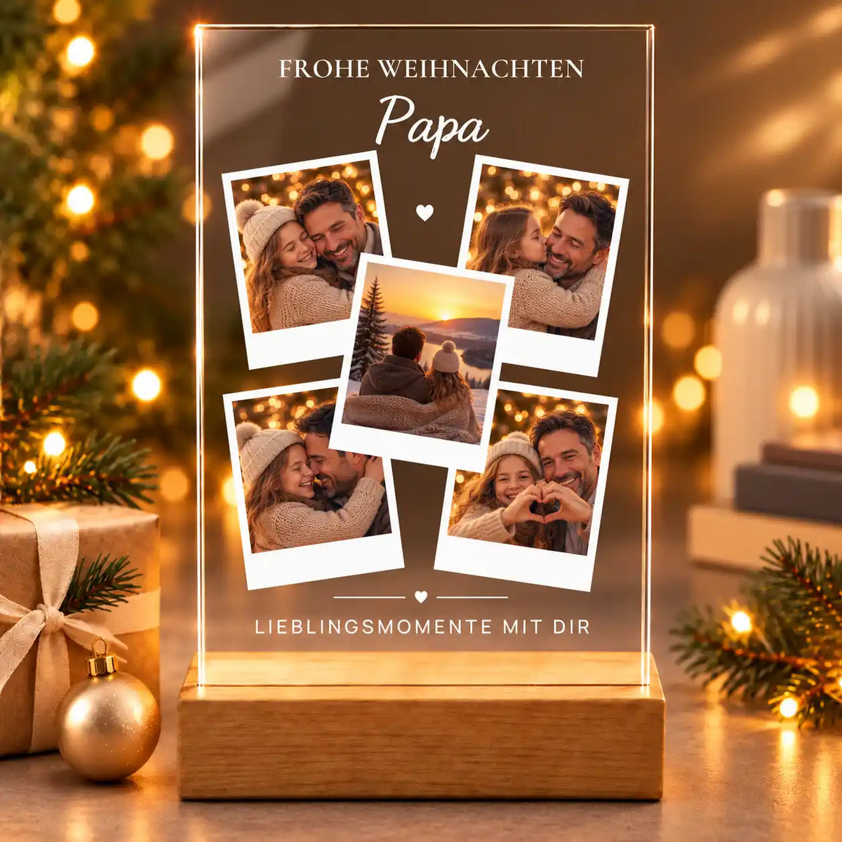 Bild auf Acrylglas Fotocollage "Frohe Weihnachten"