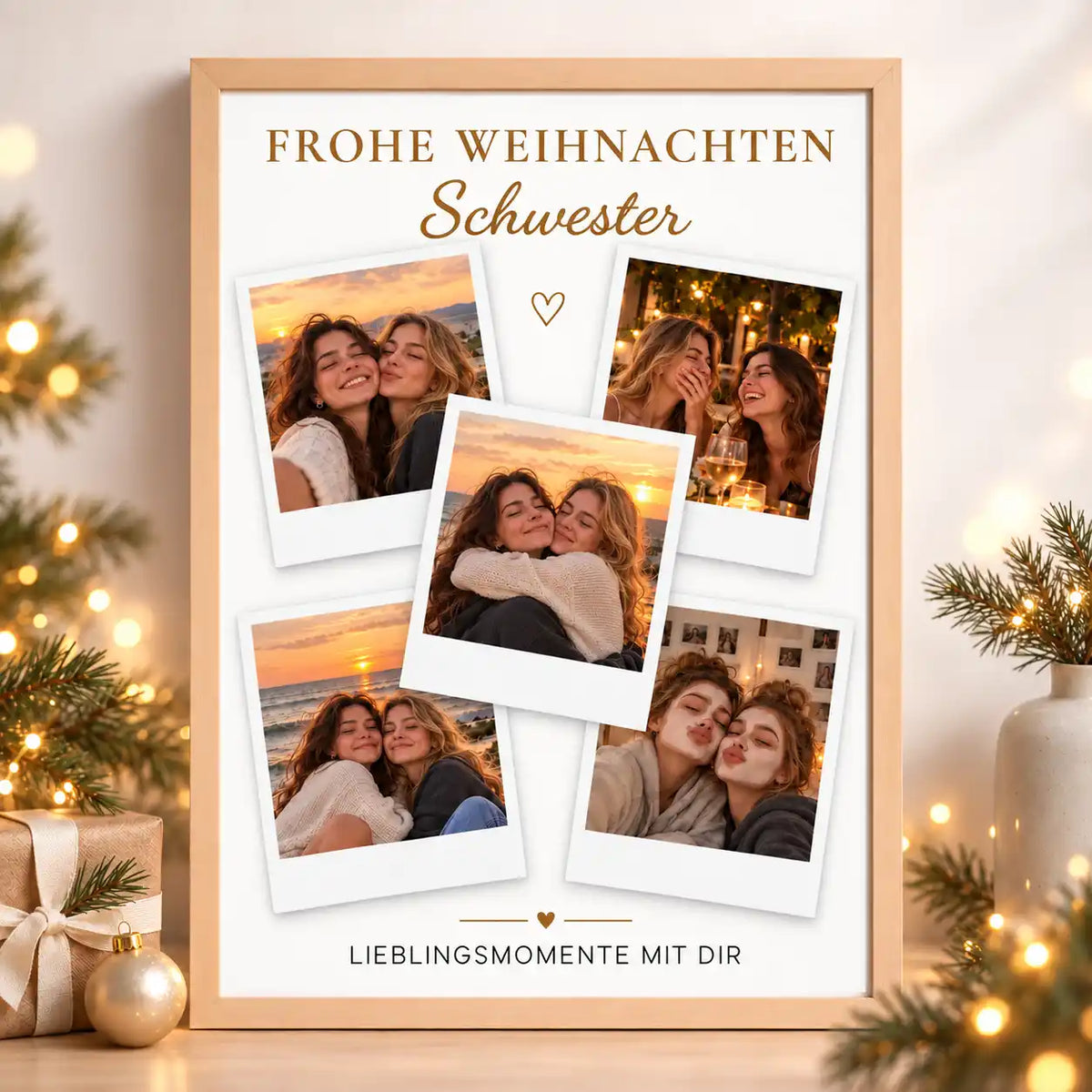 Poster Fotocollage "Frohe Weihnachten" (DIN A3)