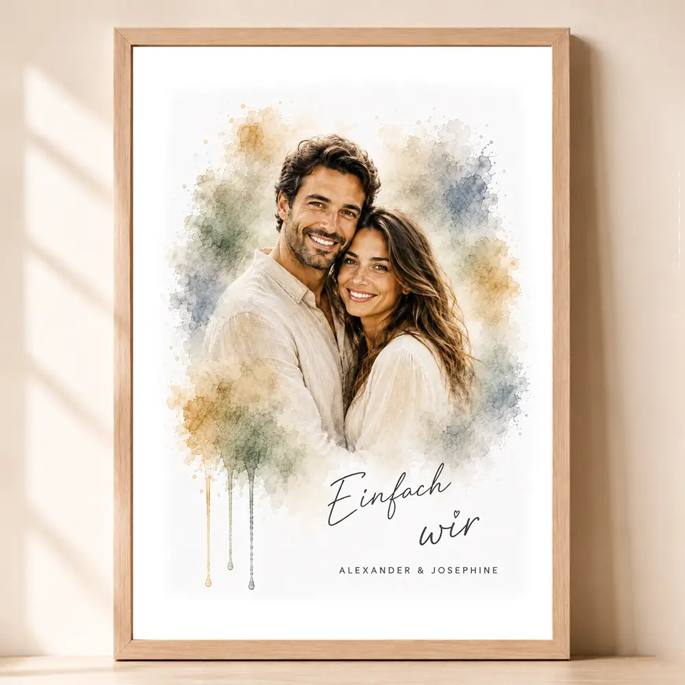 Poster Familien-Portrait "Aquarell"