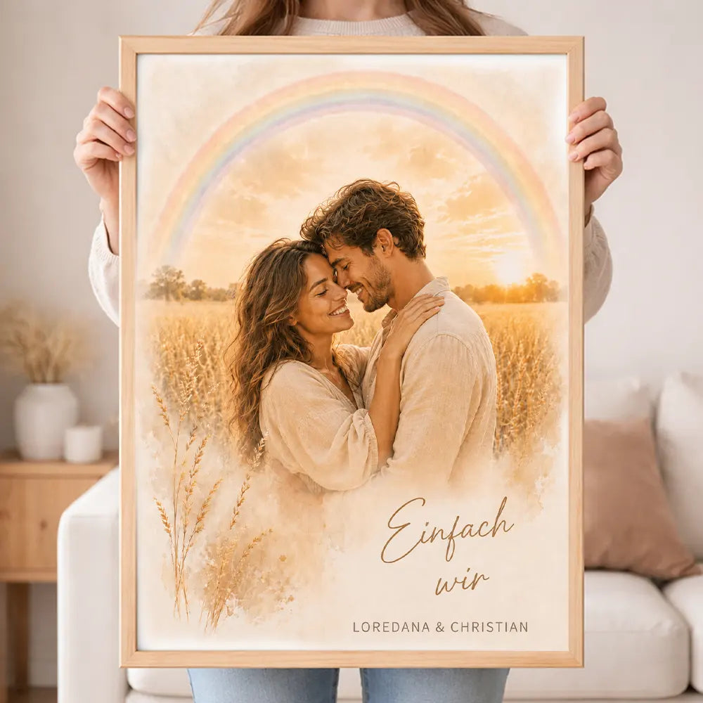 Wandbild Familien-Portrait "Regenbogen"