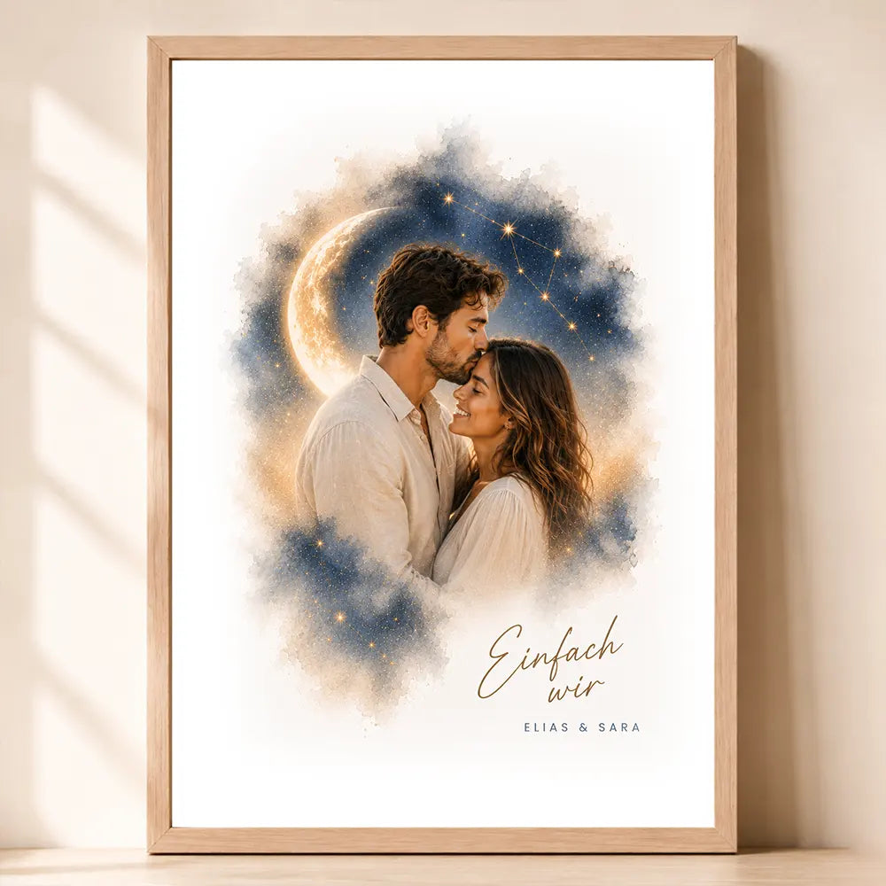 Poster Familien-Portrait "Bis zum Mond"