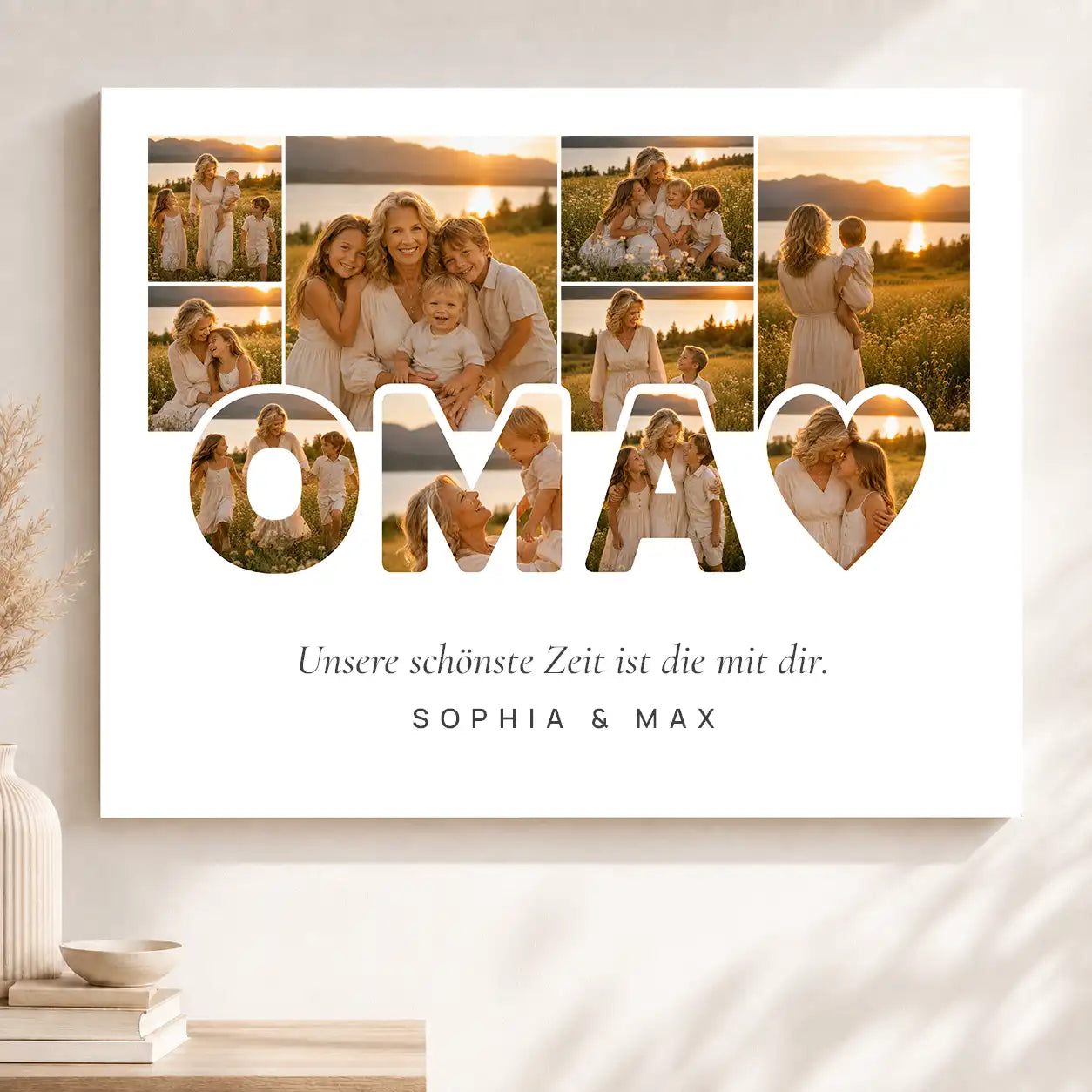 Leinwand Fotocollage "Herzensworte"