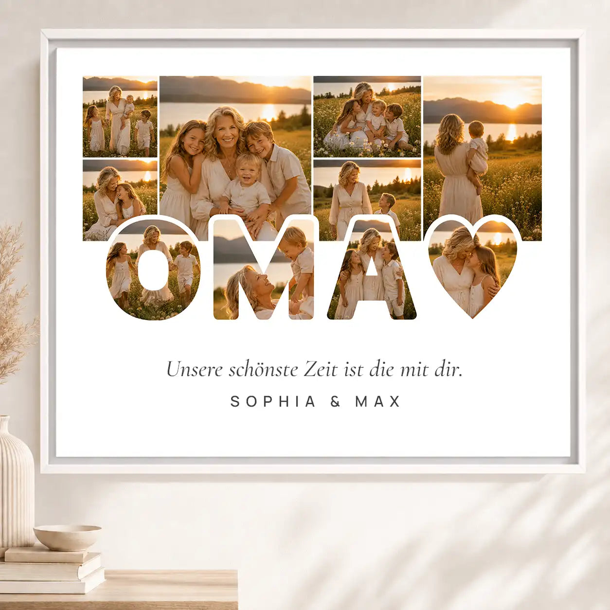 Leinwand Fotocollage "Herzensworte"
