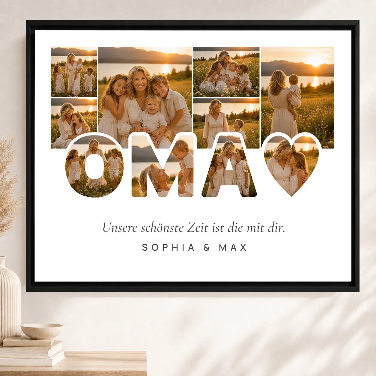 Leinwand Fotocollage "Herzensworte"