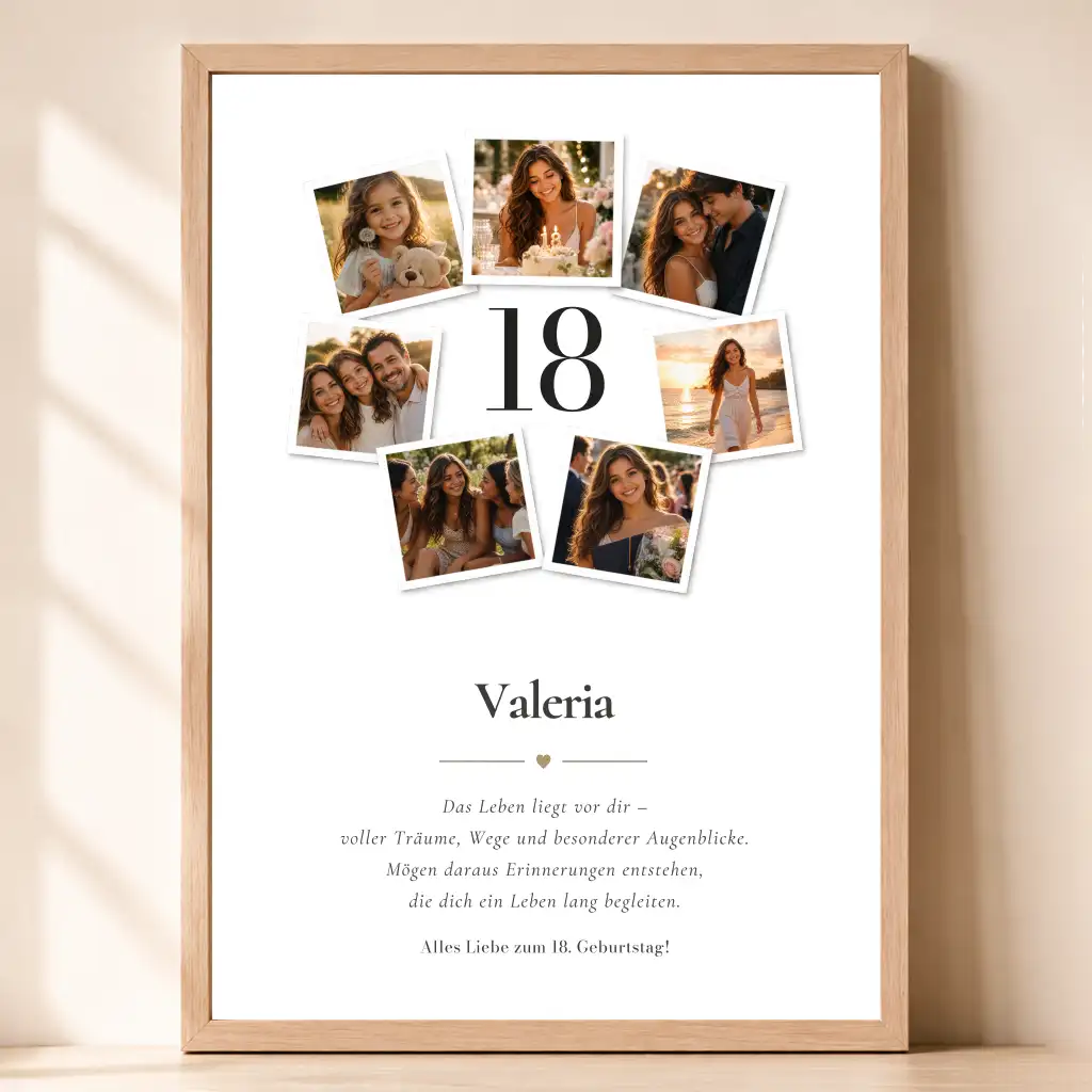 Poster Fotocollage "Geburtstag"
