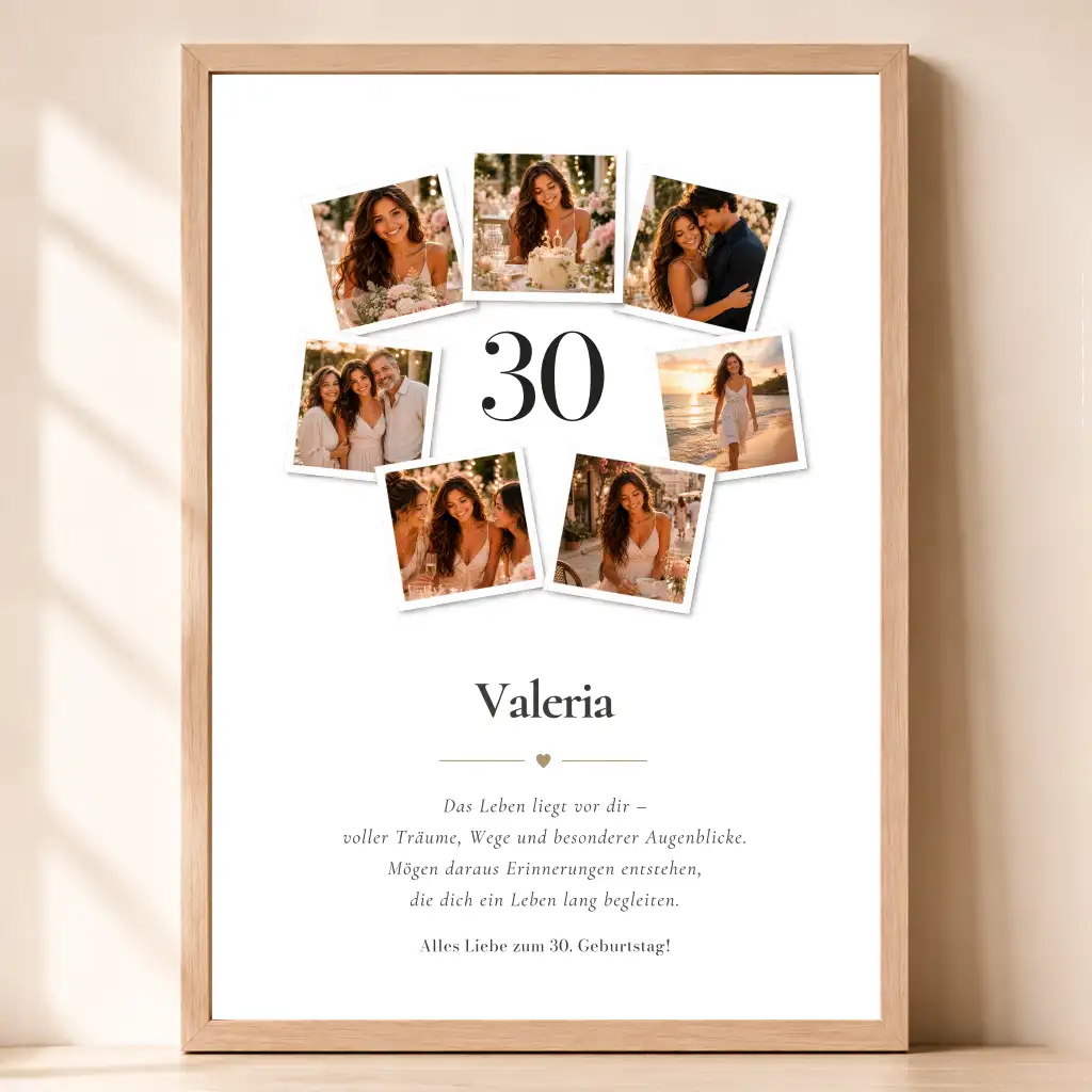 Poster Fotocollage "Geburtstag"