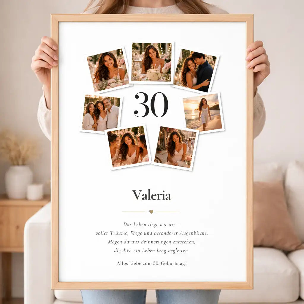 Wandbild Fotocollage "Geburtstag"
