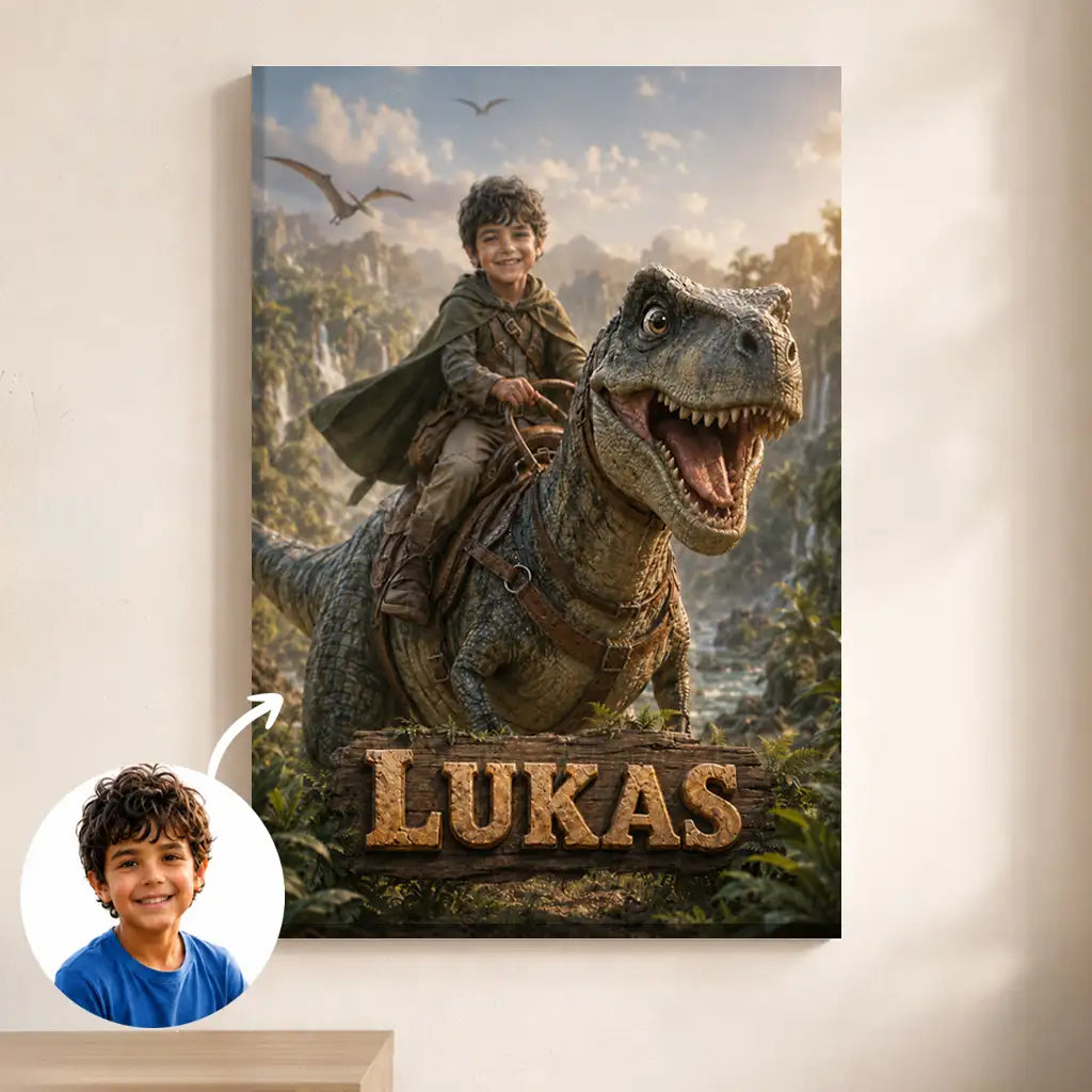 Leinwand für Kinder "Dinozeit"