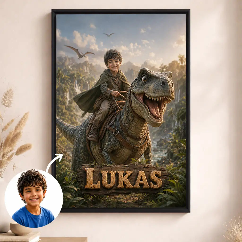 Leinwand für Kinder "Dinozeit"