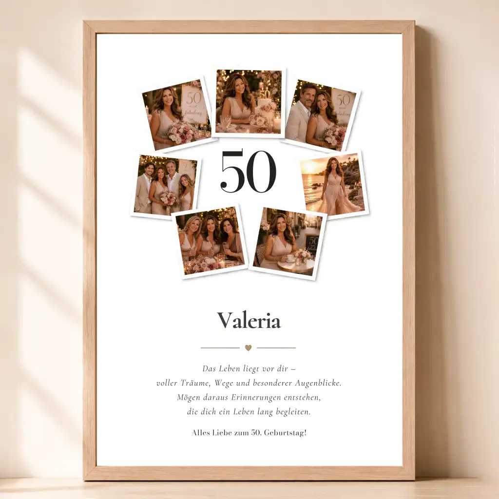 Poster Fotocollage "Geburtstag"