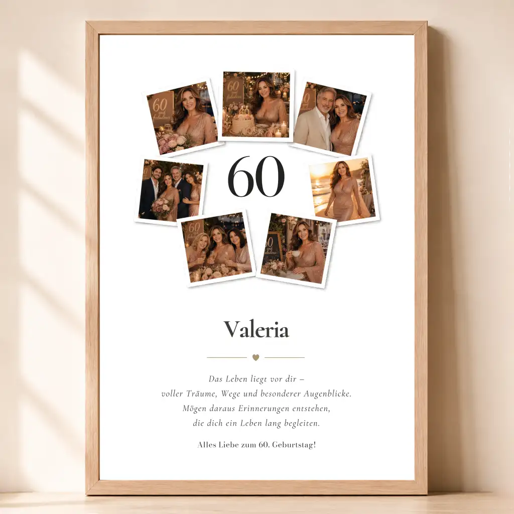 Poster Fotocollage "Geburtstag"