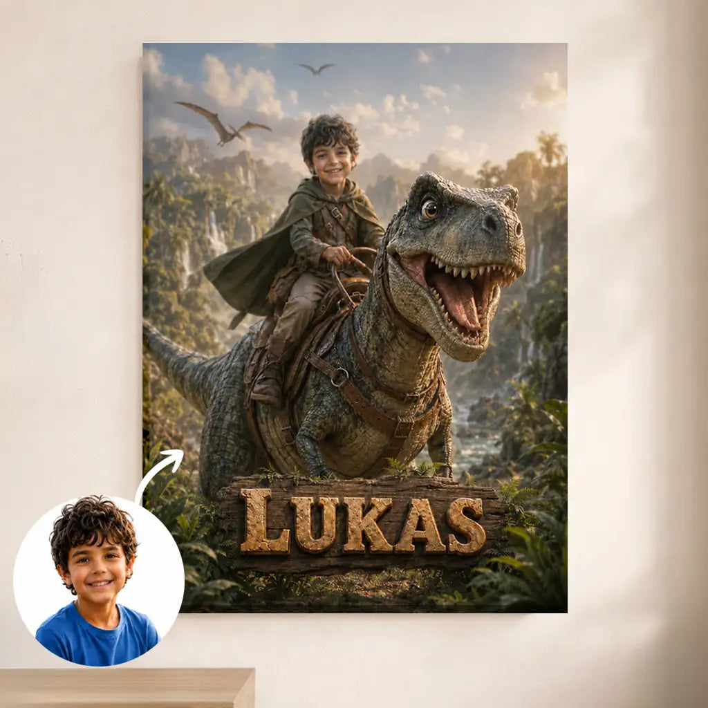 Leinwand für Kinder "Dinozeit"