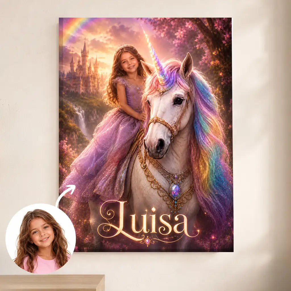 Leinwand für Kinder "Einhornzeit"