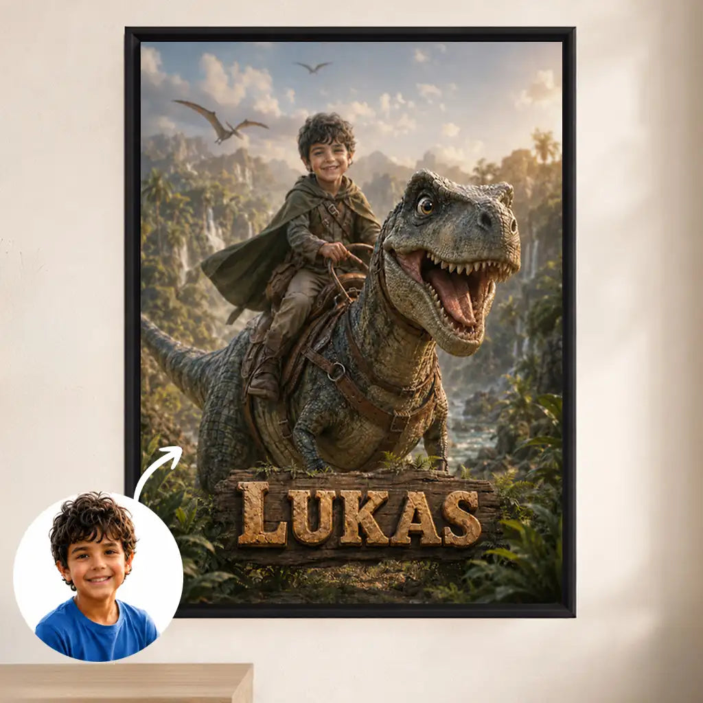 Leinwand für Kinder "Dinozeit"