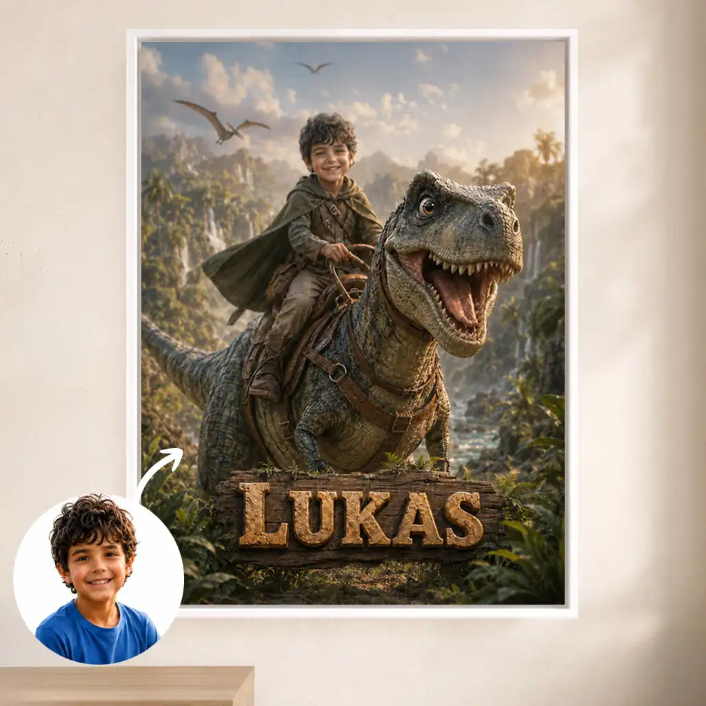Leinwand für Kinder "Dinozeit"