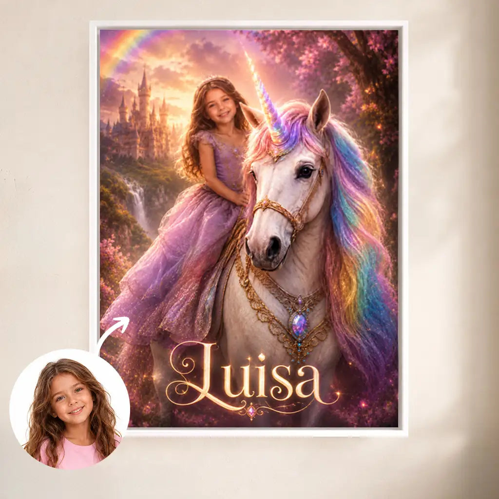 Leinwand für Kinder "Einhornzeit"