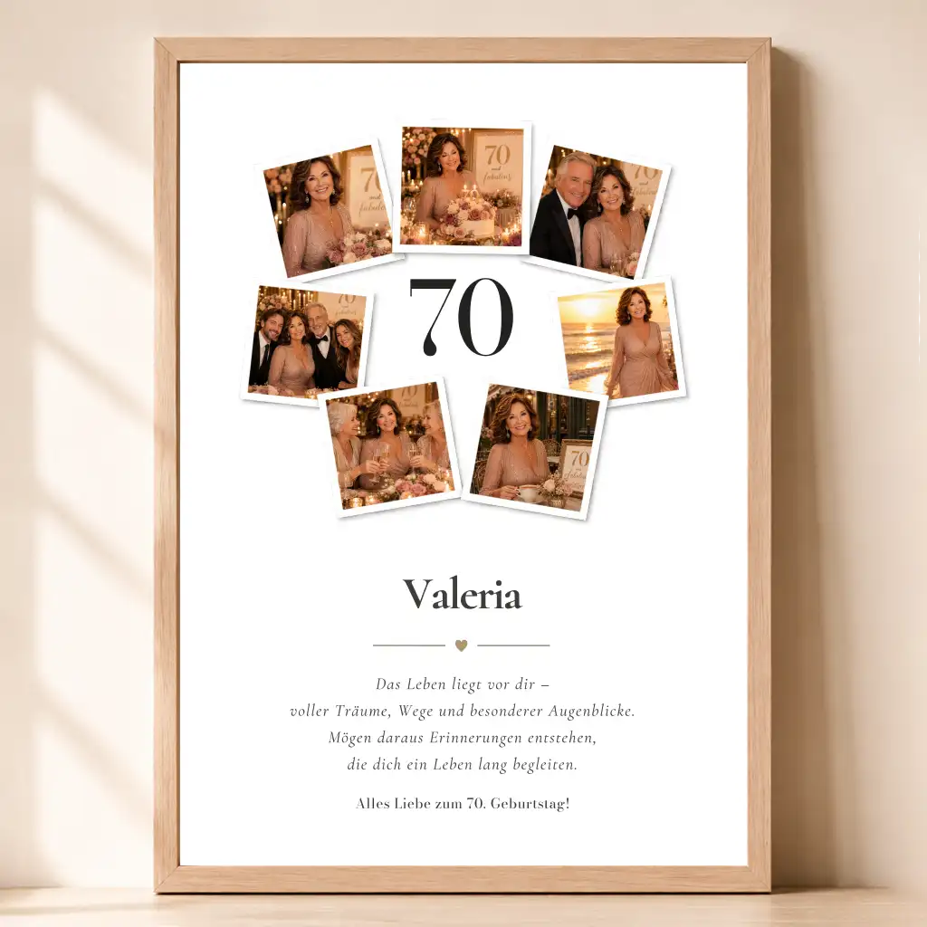 Poster Fotocollage "Geburtstag"