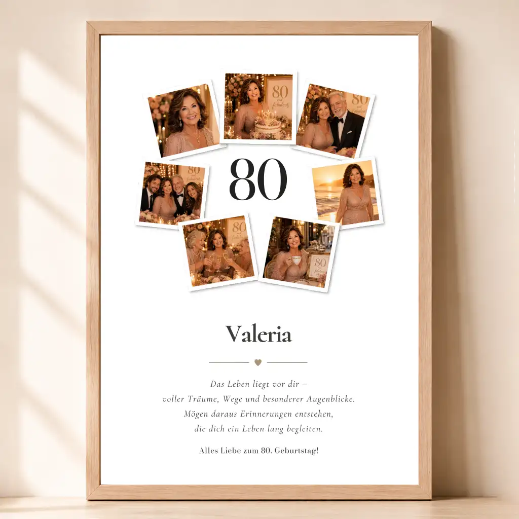 Poster Fotocollage "Geburtstag"