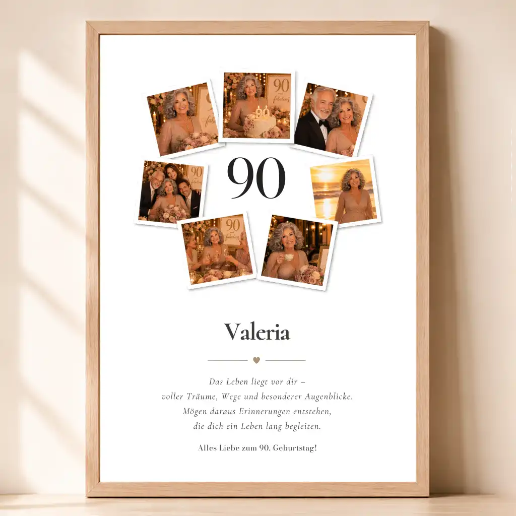 Poster Fotocollage "Geburtstag"
