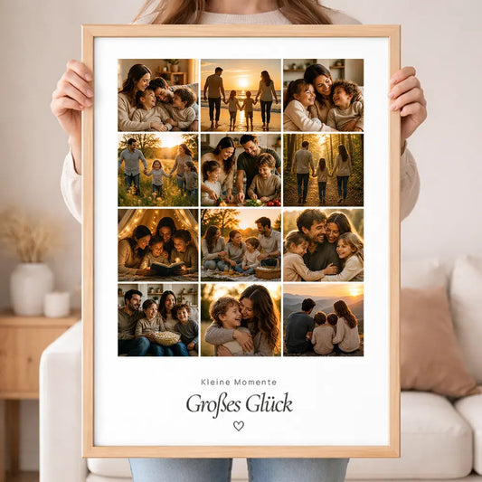 Wandbild Fotocollage "Glücksmomente"