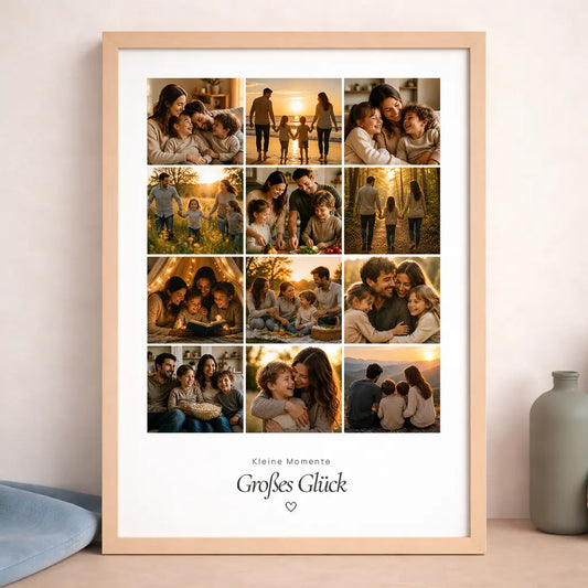 Poster Fotocollage "Glücksmomente"