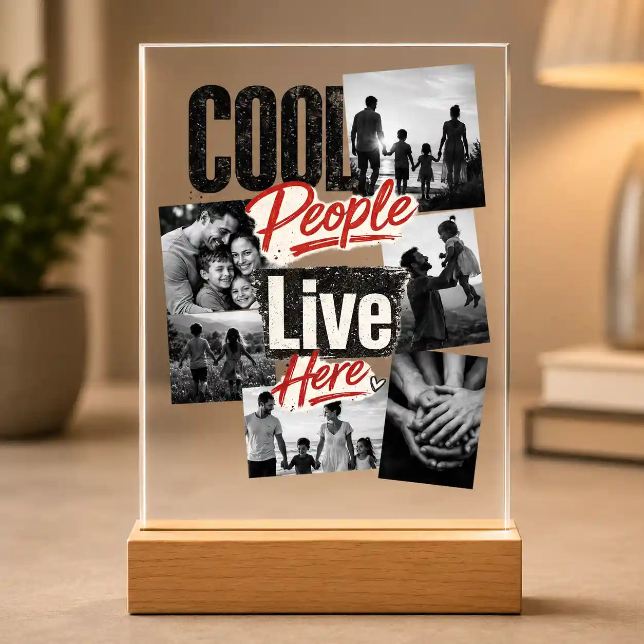 Fotocollage auf Acrylglas "Cool People live here"