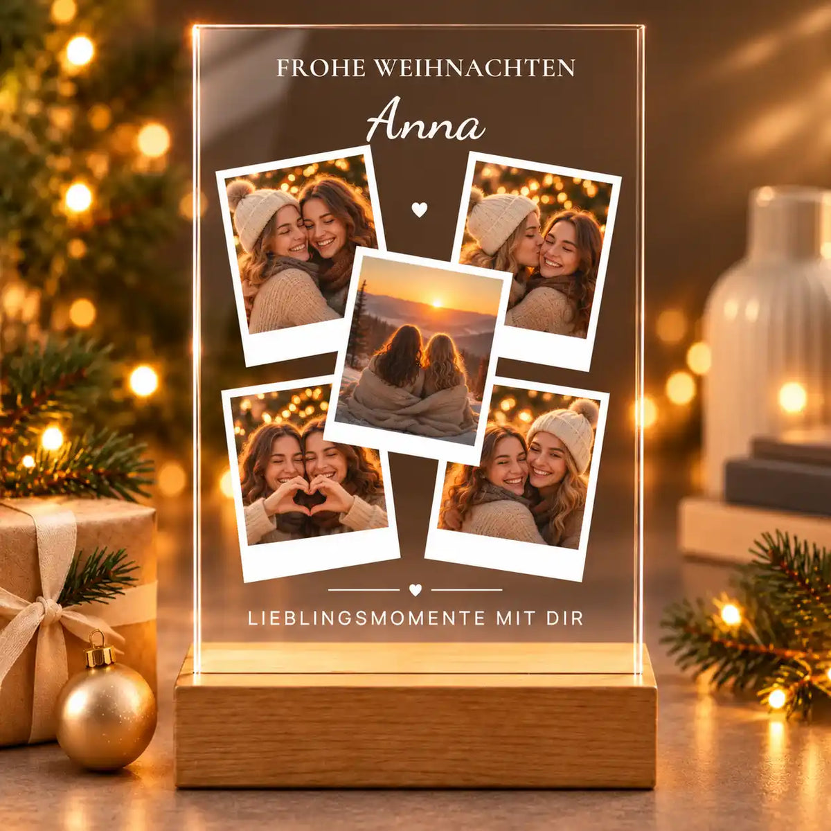 Bild auf Acrylglas Fotocollage "Frohe Weihnachten"