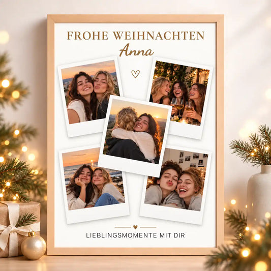 Poster Fotocollage "Frohe Weihnachten"