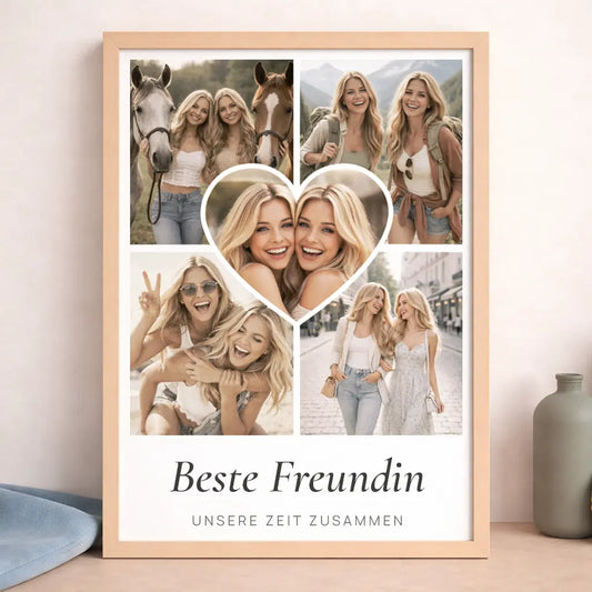 Poster Fotocollage "Herzmomente"