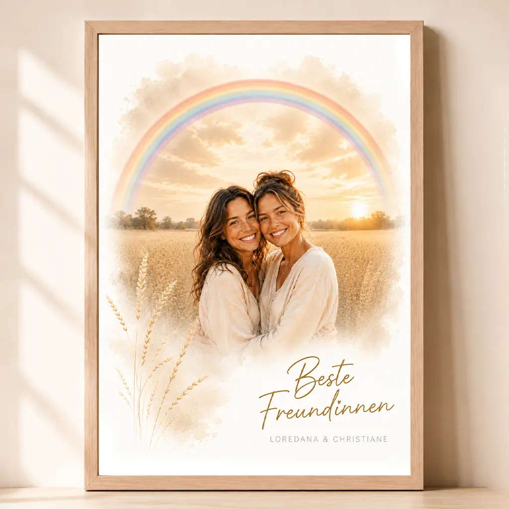 Poster Familien-Portrait "Regenbogen"