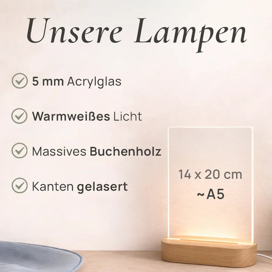 Acrylglas-Lampe "Wo alles begann" | Unsere Welt-Edition