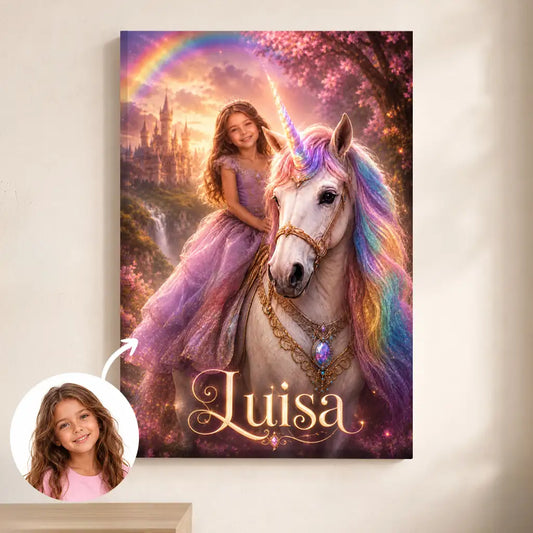 Leinwand für Kinder "Einhornzeit"