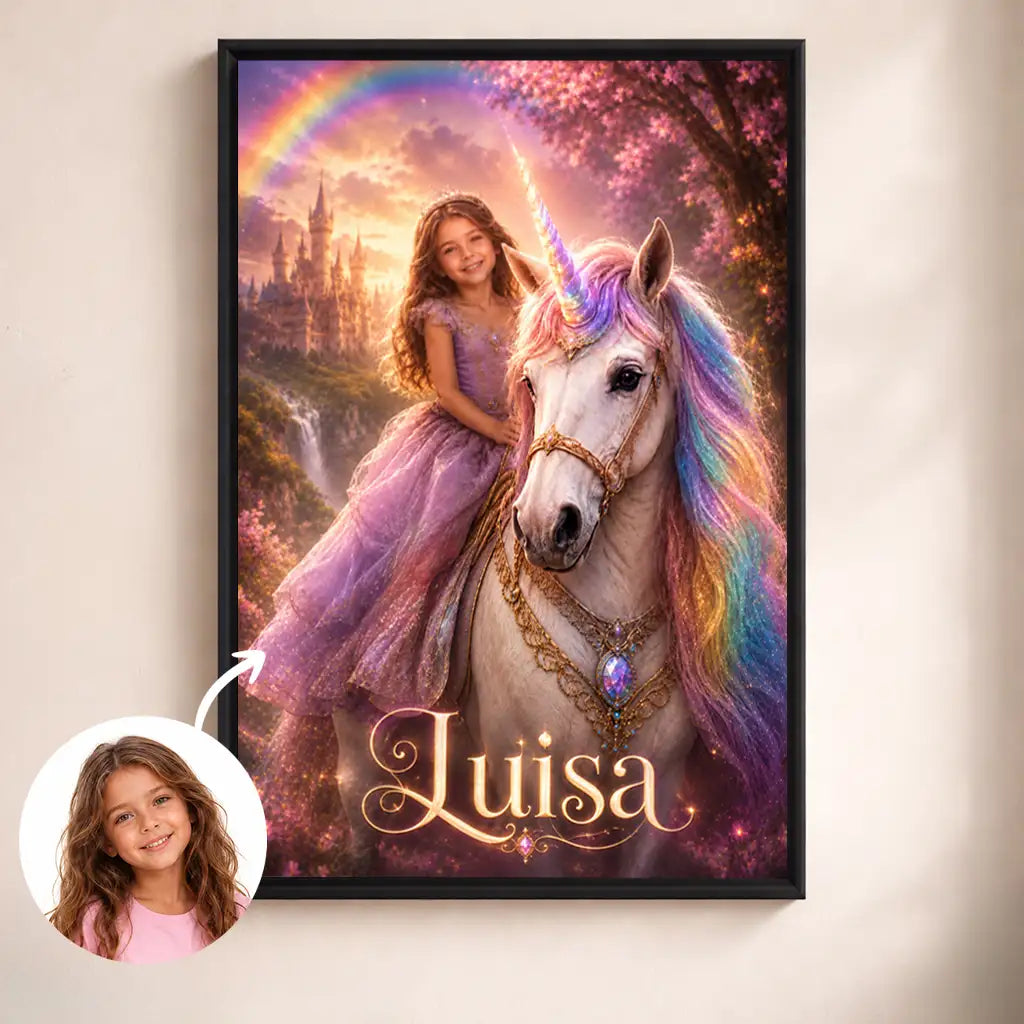 Leinwand für Kinder "Einhornzeit"