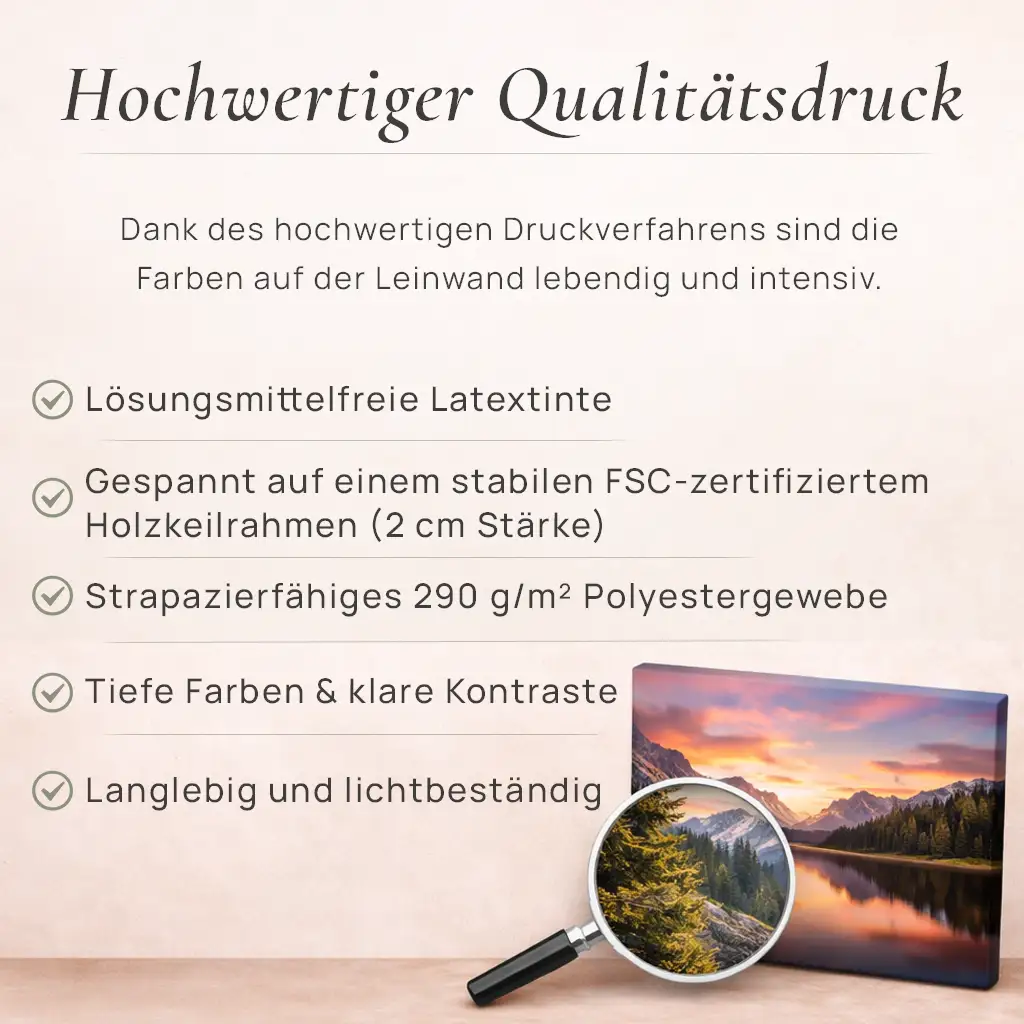 Leinwand Fotocollage "Zeit im Herzen"