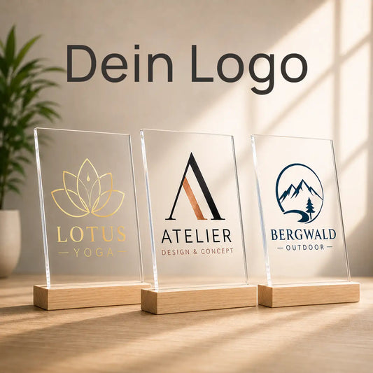Bild auf Acrylglas "Dein Logo" #1 - Hochformat