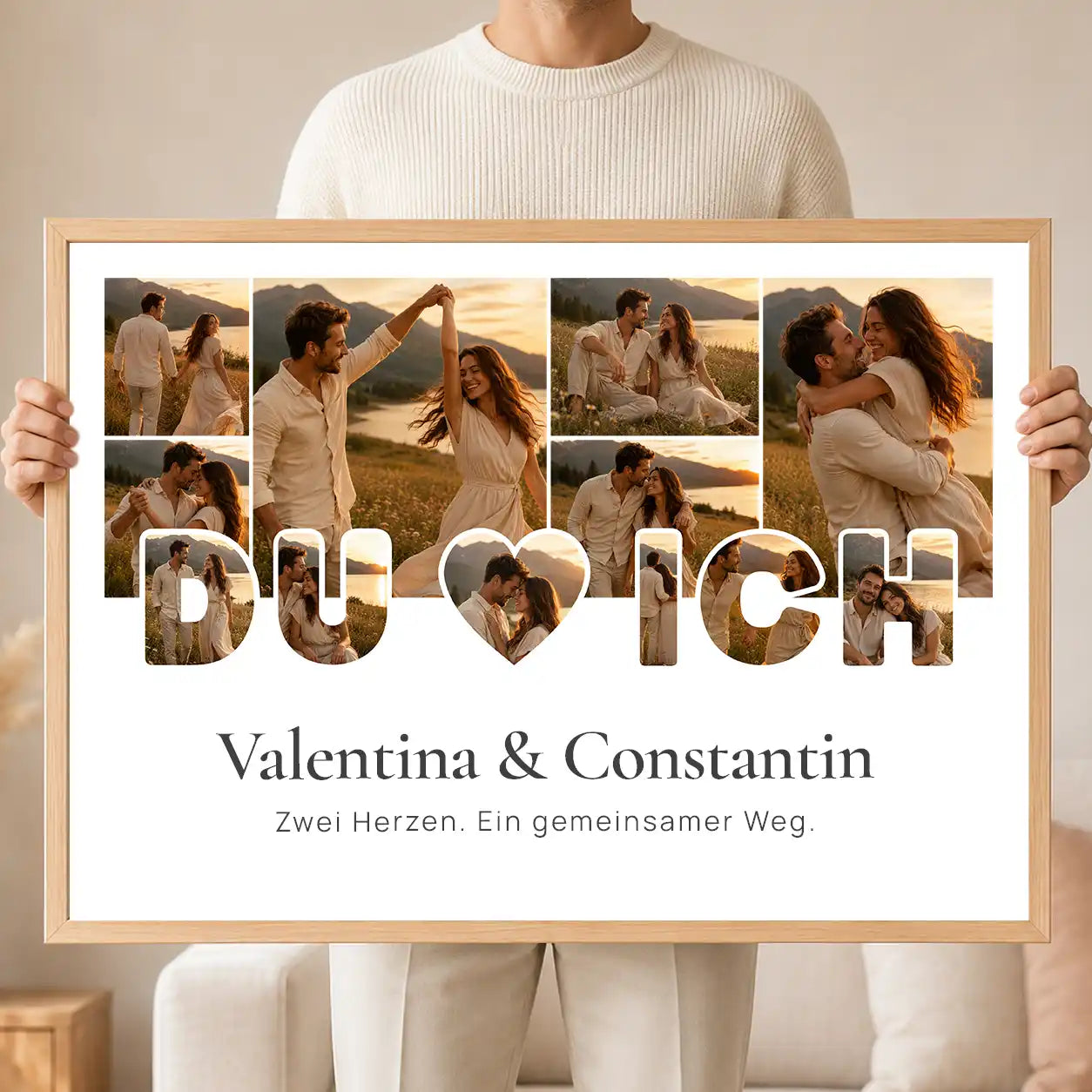 Wandbild Fotocollage "Herzensworte"
