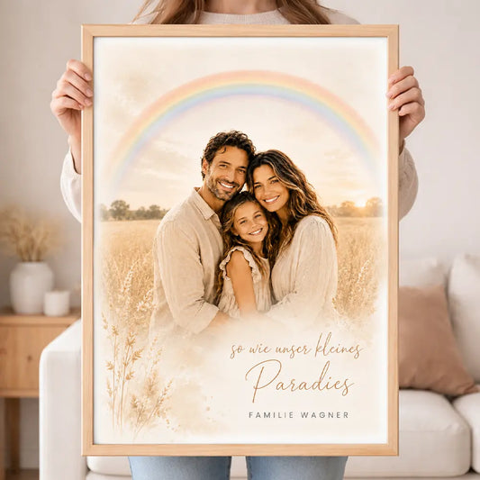 Wandbild Familien-Portrait "Regenbogen"