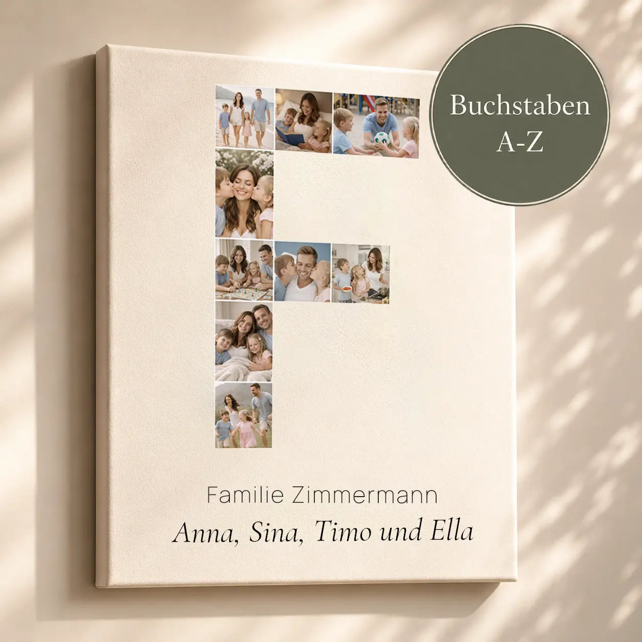 Leinwand Fotocollage "Buchstabe"