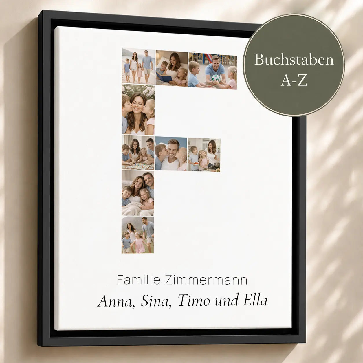 Leinwand Fotocollage "Buchstabe"