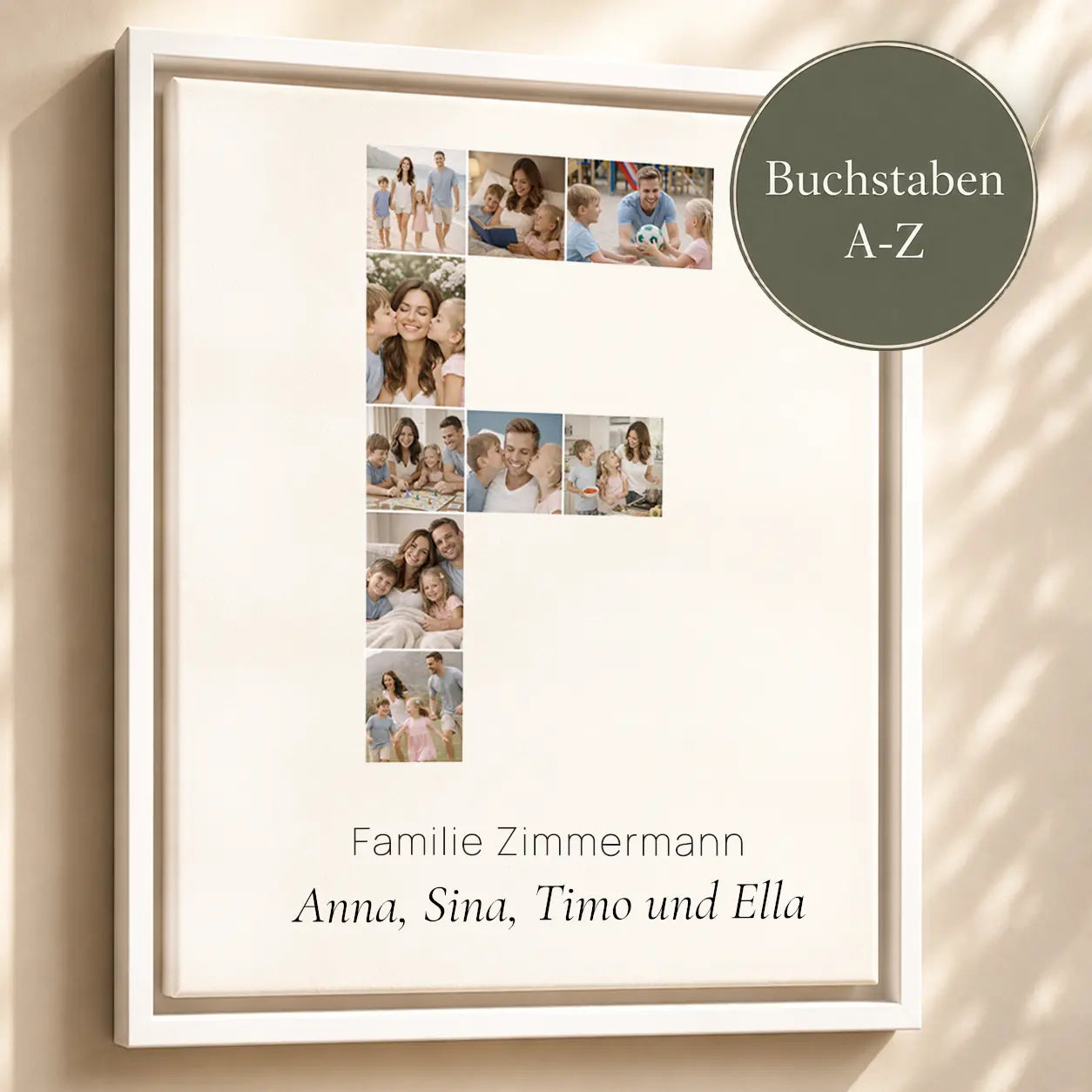 Leinwand Fotocollage "Buchstabe"