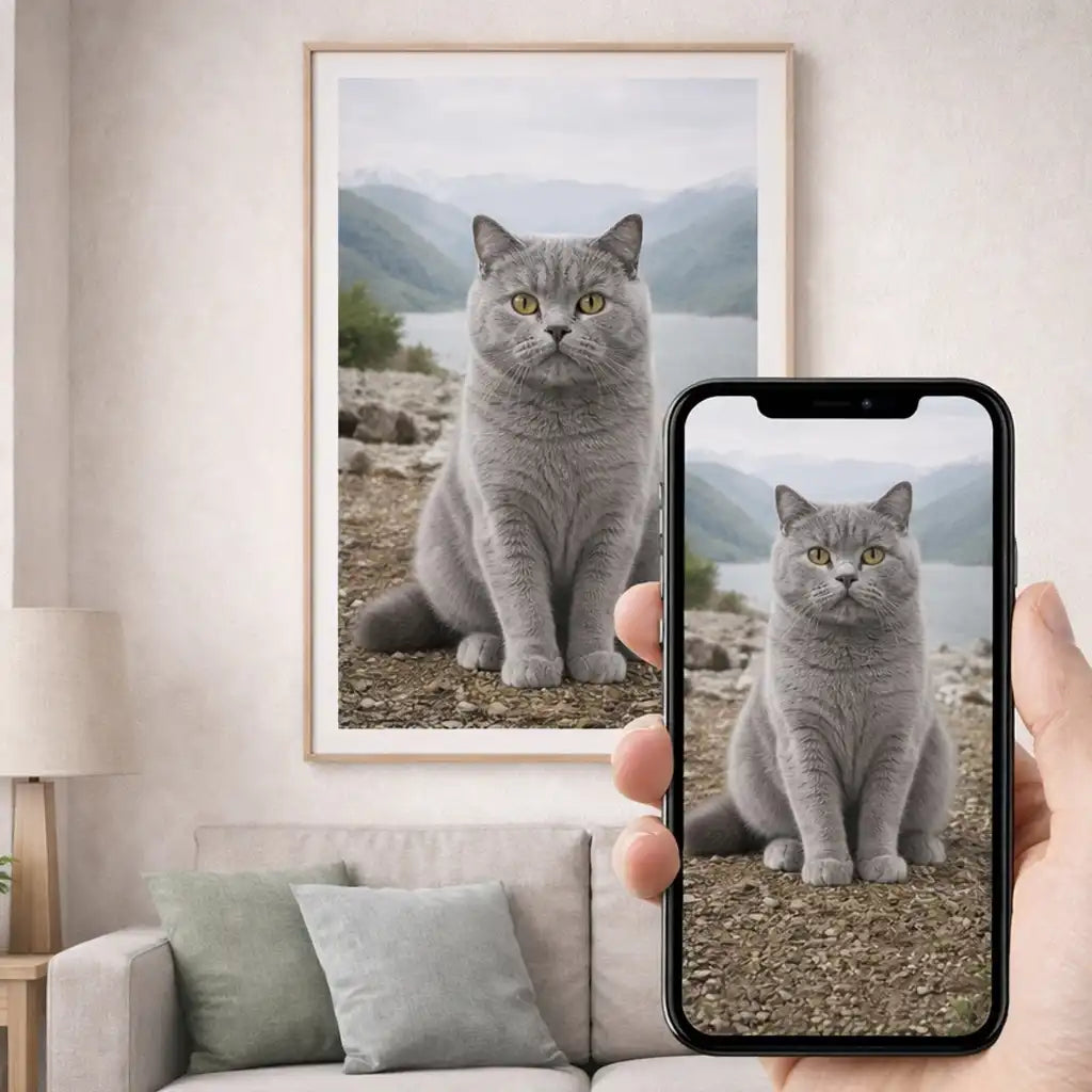 Wandbild Katzen-Portrait „Lieblingspfote“ 