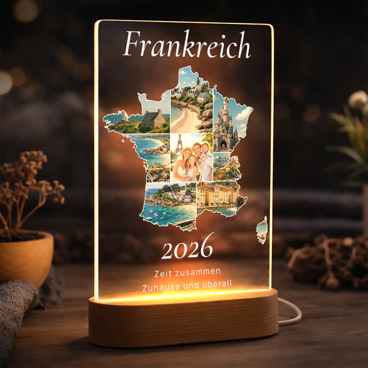 Acrylglas-Lampe "Reisemomente" | Länder-Edition