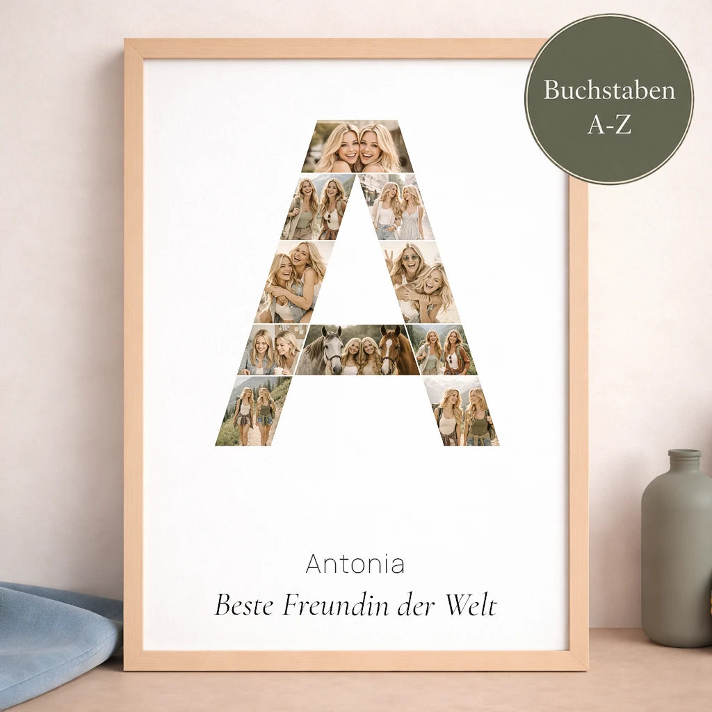 Poster Fotocollage "Buchstabe"