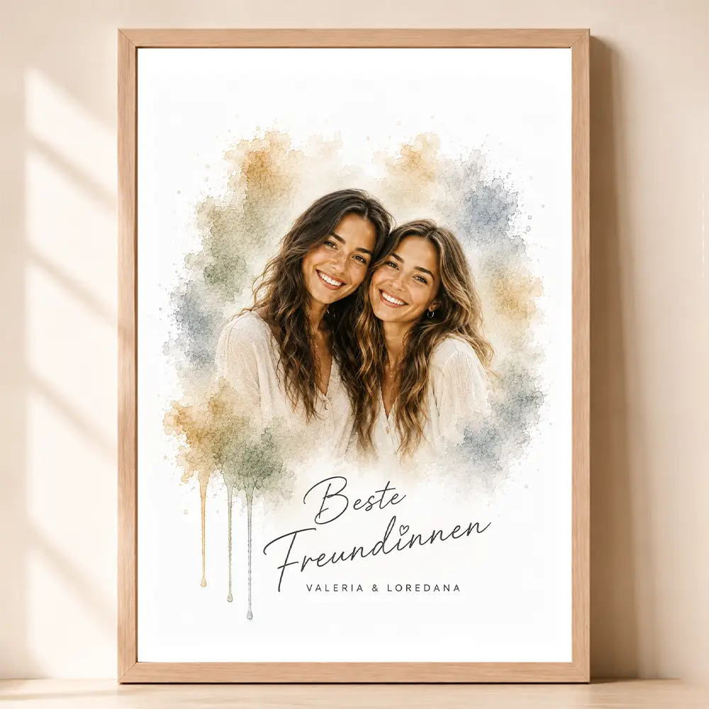 Poster Familien-Portrait "Aquarell"