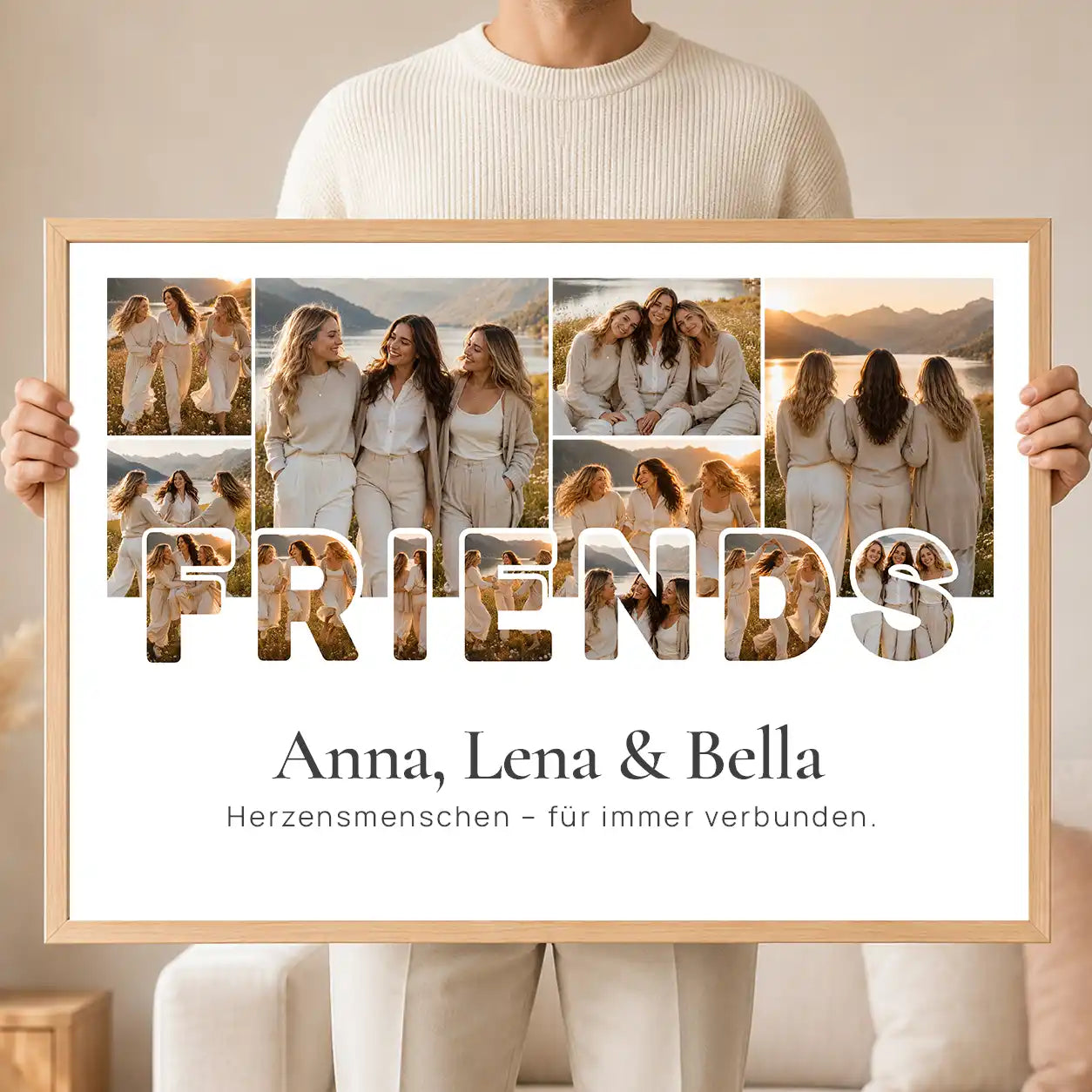 Wandbild Fotocollage "Herzensworte"