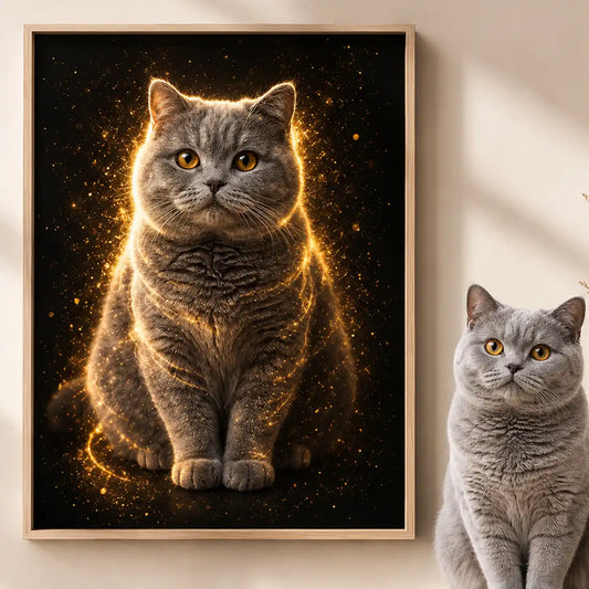 Wandbild Katzen-Portrait „Goldpfote“