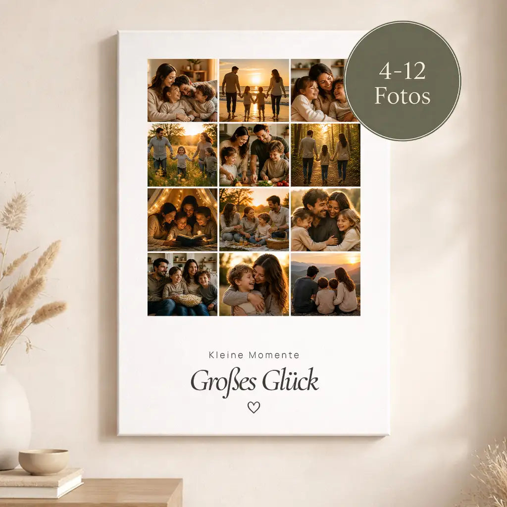 Leinwand Fotocollage "Glücksmomente - Familie"