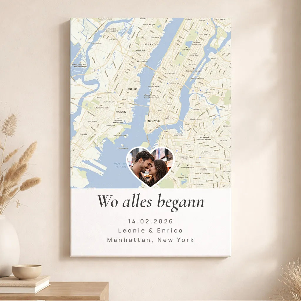Leinwand "Wo alles begann" | Herz-Edition