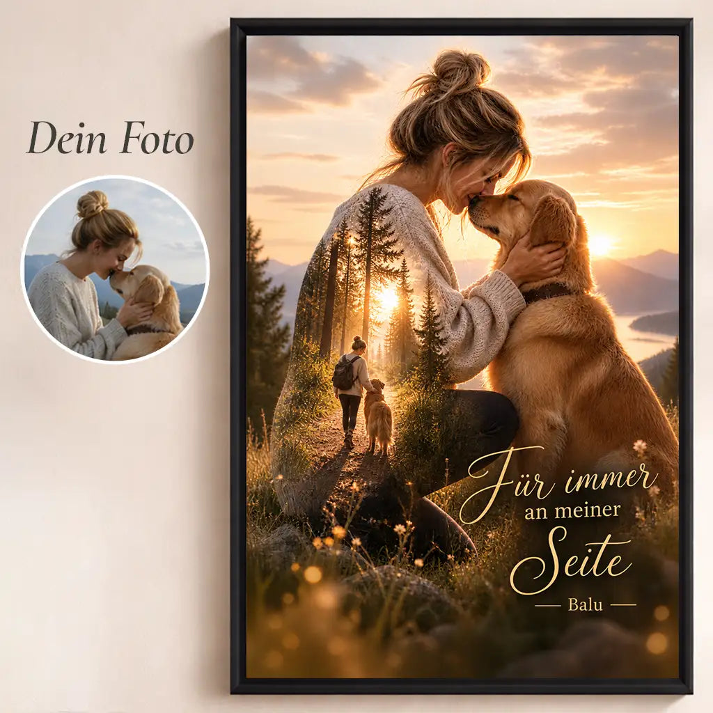 Leinwand Hunde-Portrait „Gemeinsame Wege"