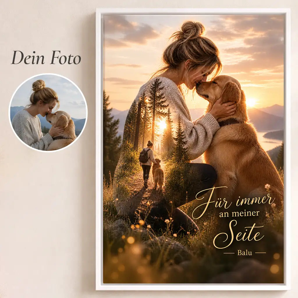 Leinwand Hunde-Portrait „Gemeinsame Wege"